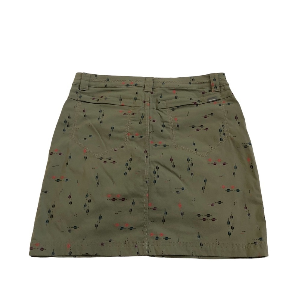 Eddie Bauer Adventurer 2.0 Skirt Olive Green‎ Arrow Print Size 2 - Picture 2 of 9